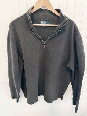 Polo by Ralph Lauren Charcoal Gray Quarter-Zip Pullover